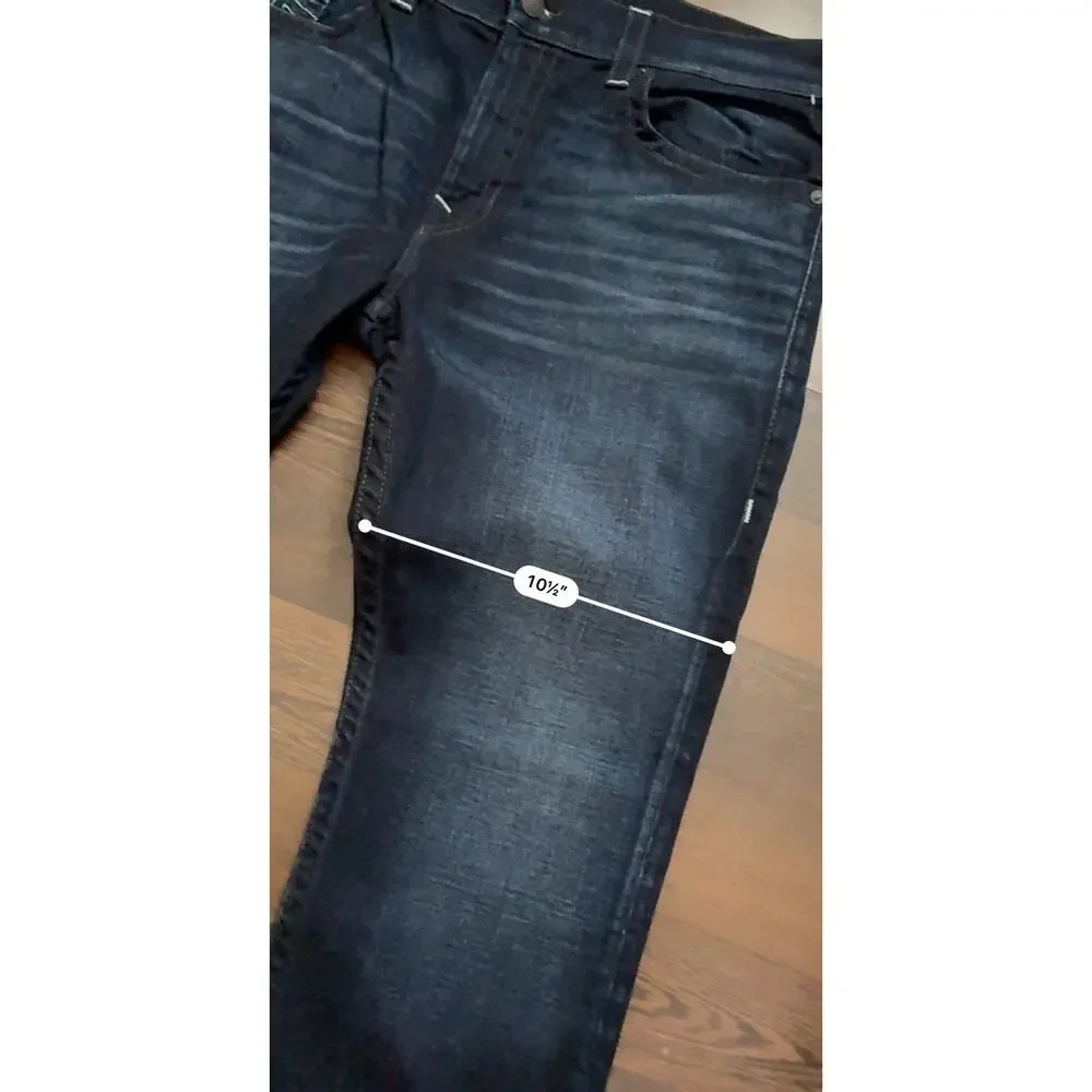 Rare Find True Religion Jeans Ricky Relaxed Straight No Flap Blue Denim 40x33Men